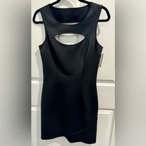 Guess Los Angeles Black “EMMA” Bodycon Dress. Size 10. Sleeveless Cutout Scuba.